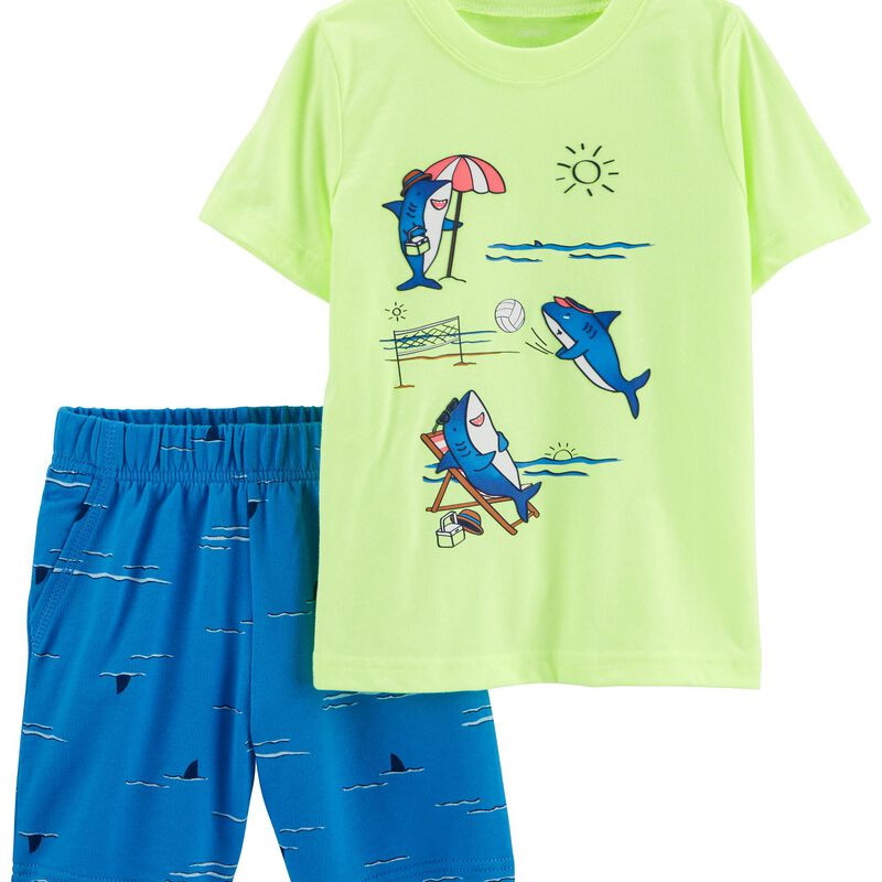 2-Piece Shark Jersey Tee & Short Set | Carter's