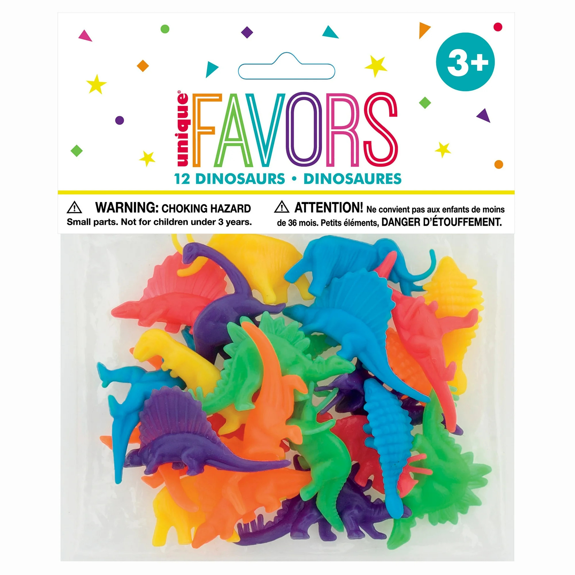Plastic Dinosaur Party Favors, Assorted, 12ct | Walmart (US)