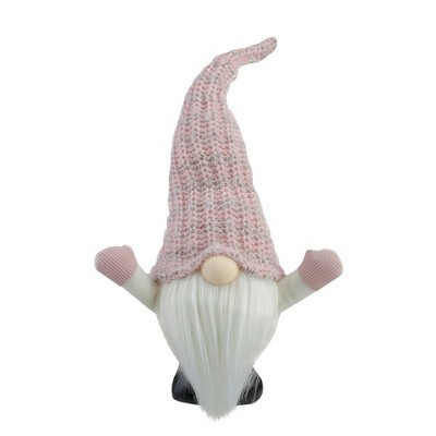 Northlight LED Lighted Round Rattan Christmas Gnome Figure - 14" - Pink and Cream | Target