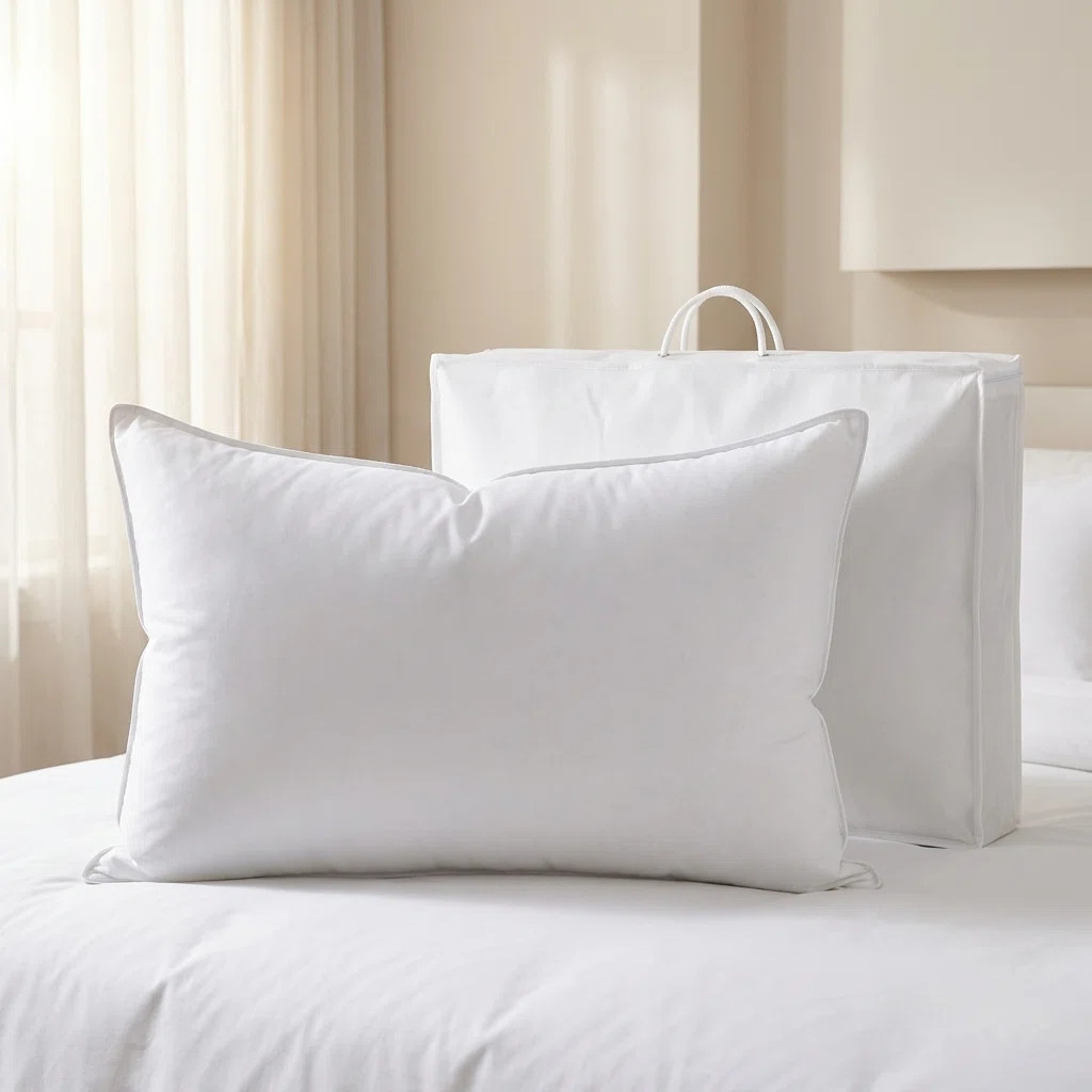 Luxury Hotel-Style Natural Goose Down Pillow - 100% Cotton Cover, 1000+ Fill Power, Plush & Suppo... | Wayfair North America