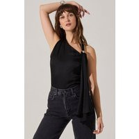 ASTR the Label | Alyx Asymmetrical Halter Top in Black | Size M | ASTR The Label (US)