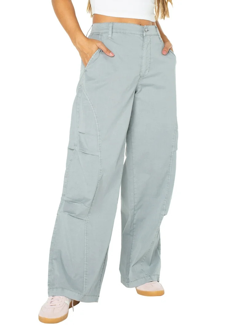 Celebrity Pink Women’s and Women's Plus Wide Leg Cargo Pants, Sizes XS-4X | Walmart (US)