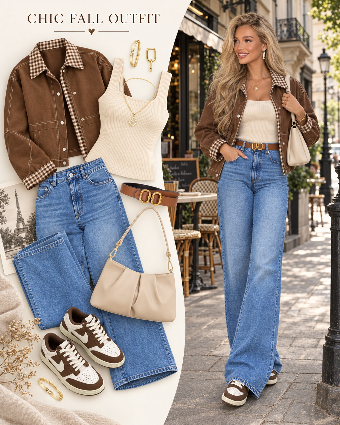 Chic Fall Outfit Idea | Brown Jacket + Wide Leg Jeans

This chic fall outfit is the perfect mix of casual, trendy, and elevated autumn style. A rich brown cropped jacket layered over a cream ribbed tank pairs perfectly with high-waisted wide leg jeans for an effortless everyday look. Add neutral sneakers, a brown belt, gold jewelry, and a cream shoulder bag to complete the outfit. Perfect for coffee dates, brunch, shopping, travel, casual weekends, school drop-off, or everyday fall outfits. Save this look if you’re searching for fall outfits for women, casual fall outfit ideas, brown jacket outfits, wide leg jeans outfits, neutral fall fashion, chic mom outfits, or trendy autumn outfits.

#FallOutfits #FallOutfitIdeas #FallFashion #CasualFallOutfit #ChicFallOutfit #AutumnOutfit #BrownJacket #WideLegJeans #JeansOutfit #NeutralOutfit #EverydayStyle #CasualChic #FallStyle #MomStyle #AmazonFashion