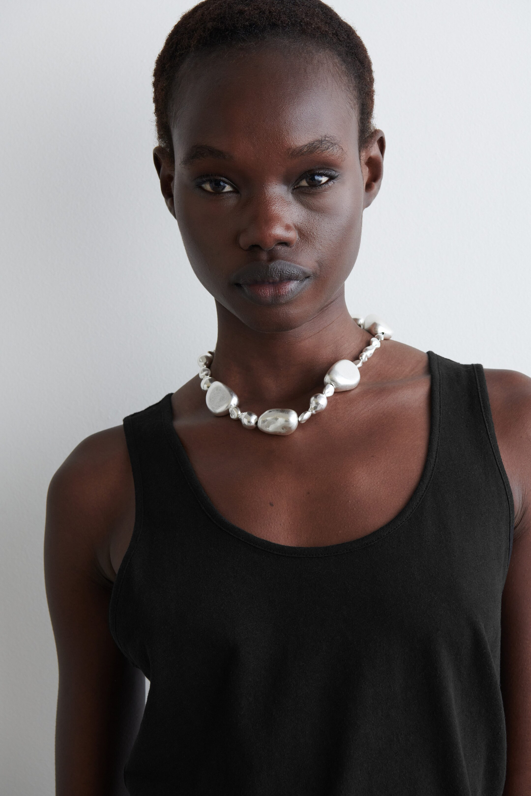 COTTON-LINEN TANK TOP - BLACK | COS UK