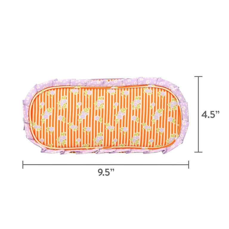 Pen+Gear Floral Ruffle Pencil Pouch, Multicolor | Walmart (US)