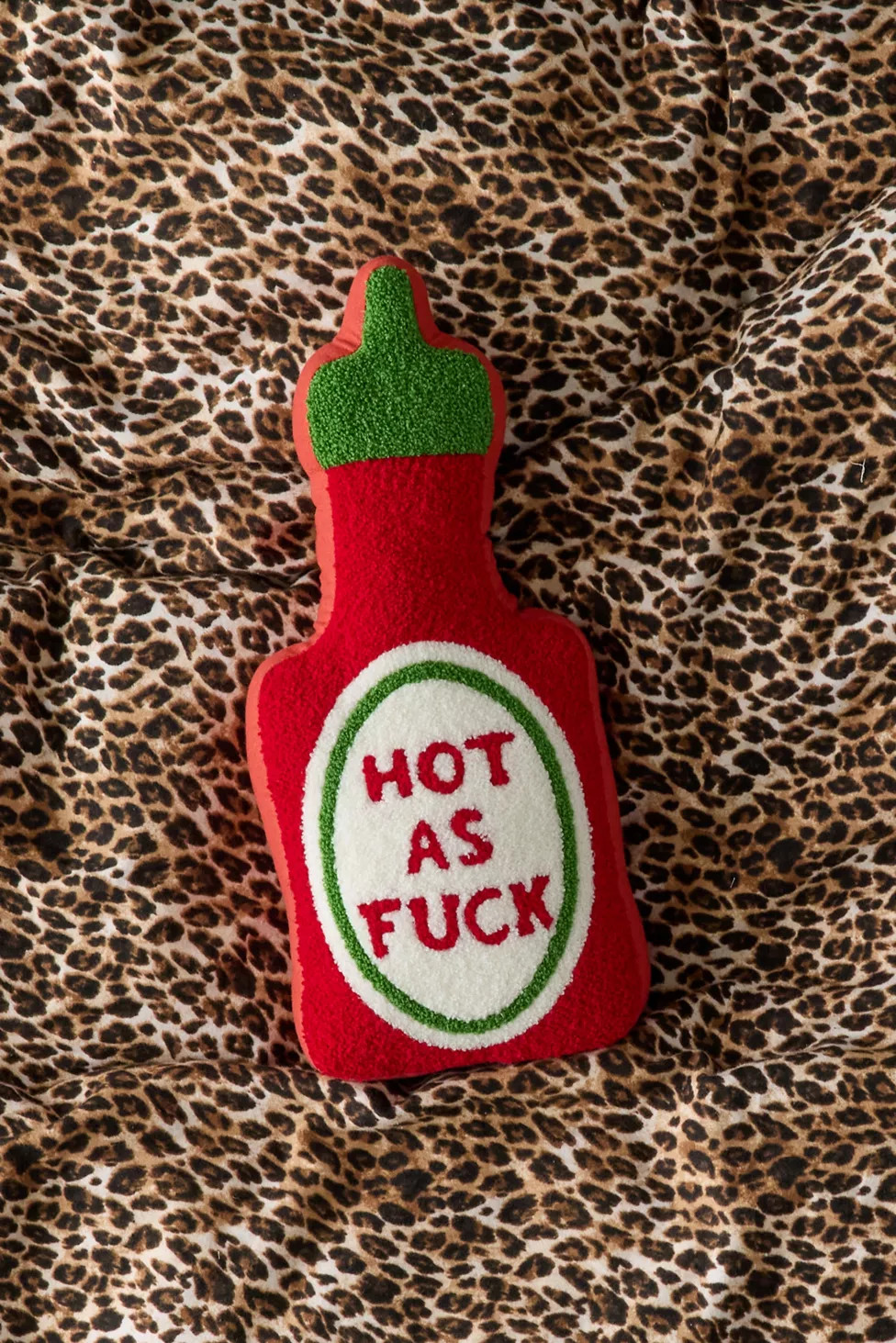 Hot Sauce Bottle Shaped Tufted Throw Pillow | Urban Outfitters (US and RoW)