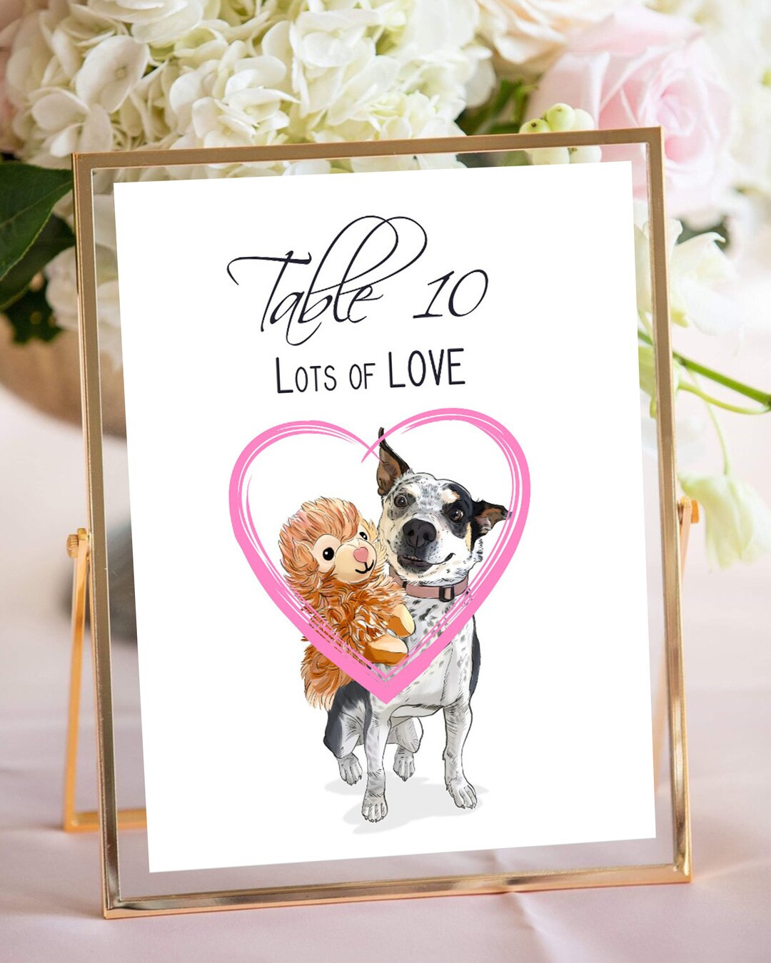 Dog Wedding Table Numbers Custom Table Numbers Wedding With Pet Wedding Table Signs Wedding Decor... | Etsy (US)