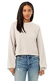 Bella Canvas Women's Raglan Sweatshirt, Heather Dust, Large | Amazon (US)