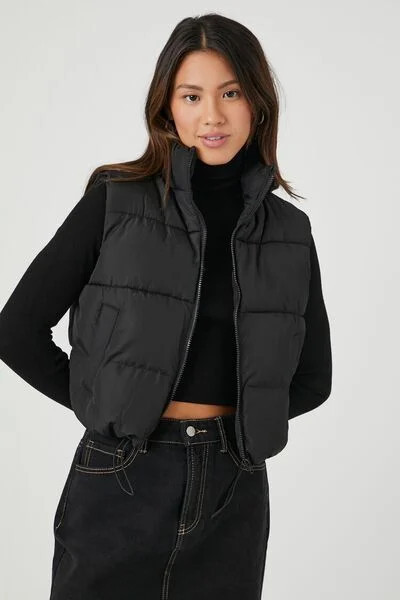 Zip-Up Quilted Puffer Vest | Forever 21 (US)
