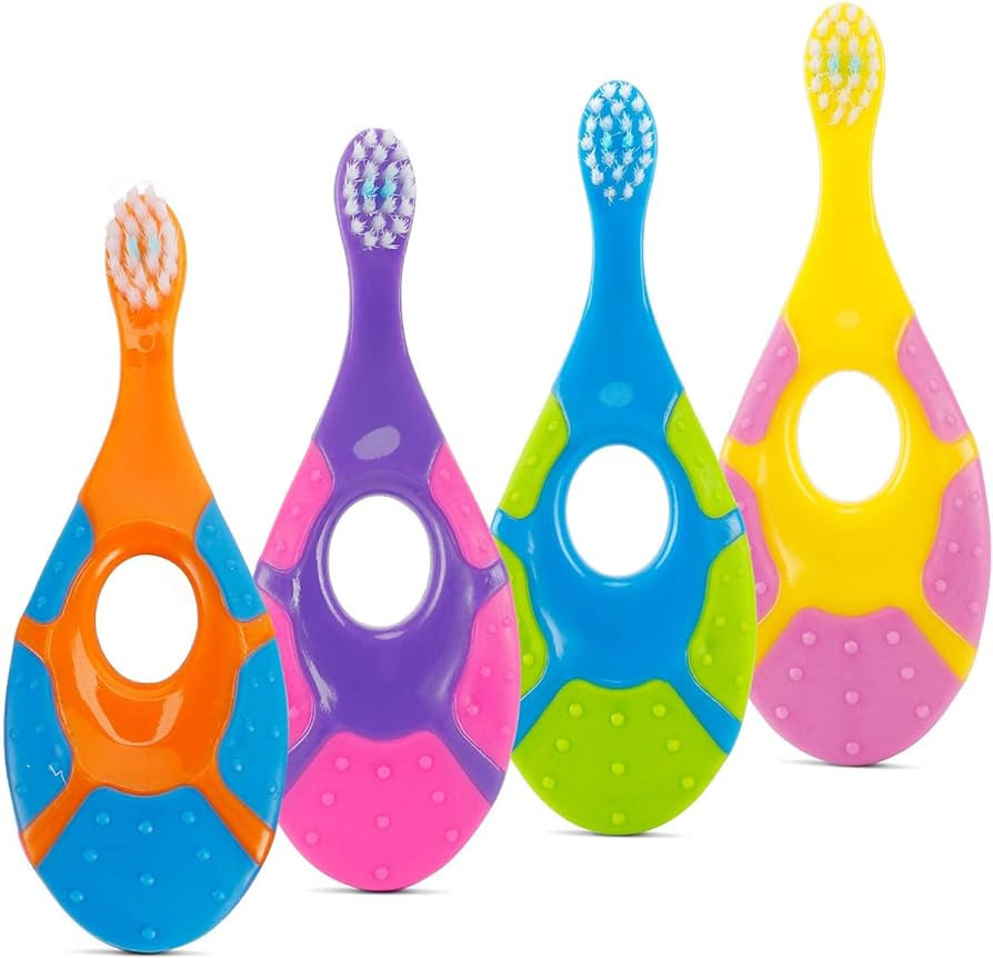 Slotic Baby Toothbrush for 0-2 Years, Safe and Sturdy, Toddler Oral Care Teether Brush, Extra Sof... | Amazon (US)