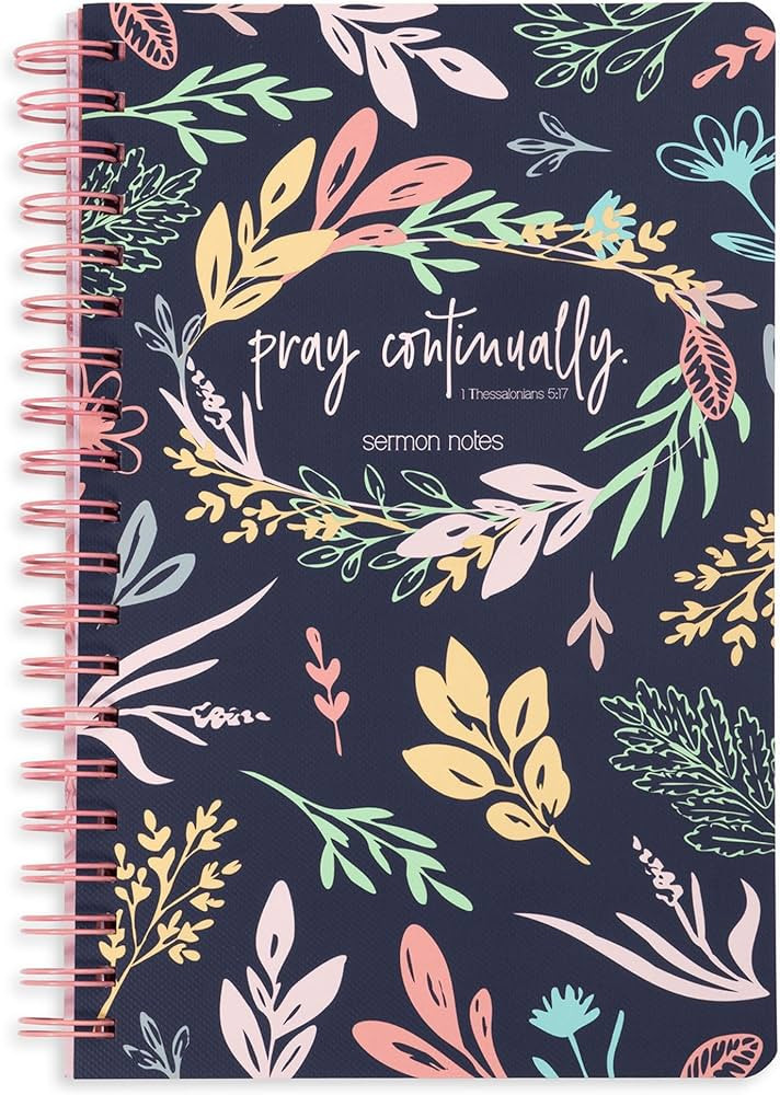 Steel Mill & Co Cute Floral Spiral Notebook Journal for Notes, 10.5" x 7.5" Sermon Notes and Chur... | Amazon (US)