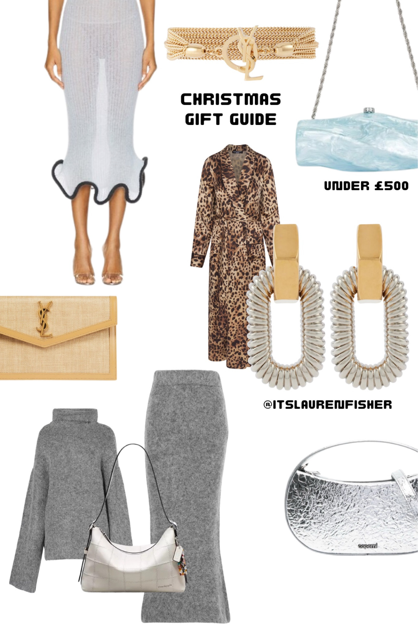 Christmas gift guide under £500 🎁 

luxury fashion / skims x dolce & gabbana dressing gown / ysl gold chain belt / ysl clutch bag / knitted co ord / coperini silver bag / coach shoulder bag / christmas gift / gift guide / christmas gifts for her / christmas gift guide / christmas gift ideas / christmas gift guide for her / christmas gift guide 2024 / gift ideas for women / gift guide for her / last minute / autumn / winter / 2024

#luxurygift #christmasgift #giftsforher #giftguideforher #giftsforwomen



#LTKwinter #LTKgiftguide #LTKluxury