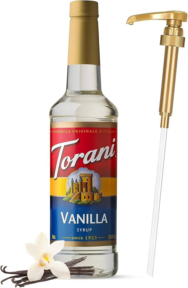 Jimoco® Syrup Pump Dispenser + Torani® Vanilla Syrup, 25.4 oz - Coffee Syrup Pump & Flavoring B... | Amazon (US)