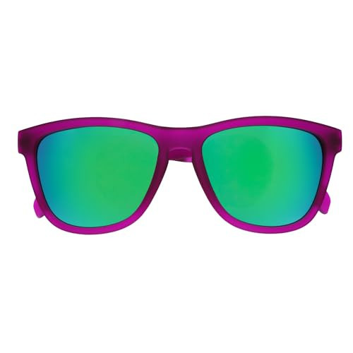 goodr Gardening with a Kraken Polarized Sunglasses for Men & Women, Medium Sized (OG), Dark Purple Translucent Lens with Light Green Mirrored Reflective Lens, UV400 Protection, No Slip, No Bounce | Amazon (US)