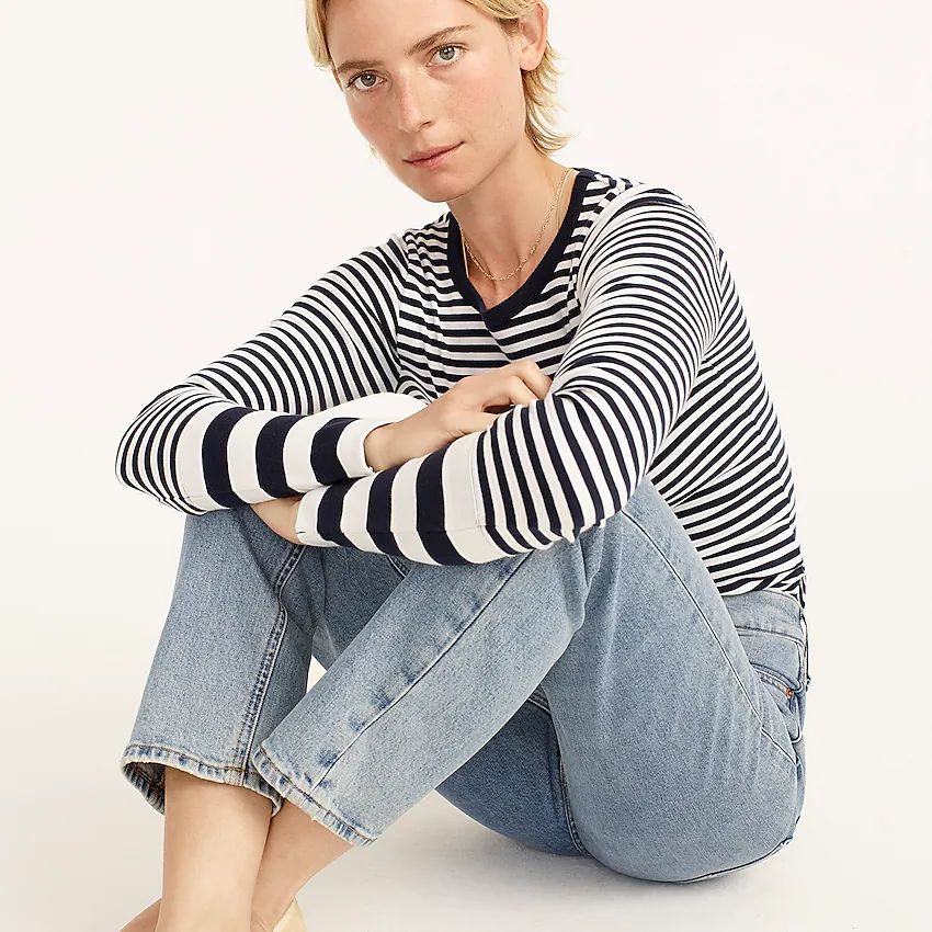 J.Crew: Slim Perfect Long Sleeve T-shirt With Long Cuffs For Women | J.Crew US