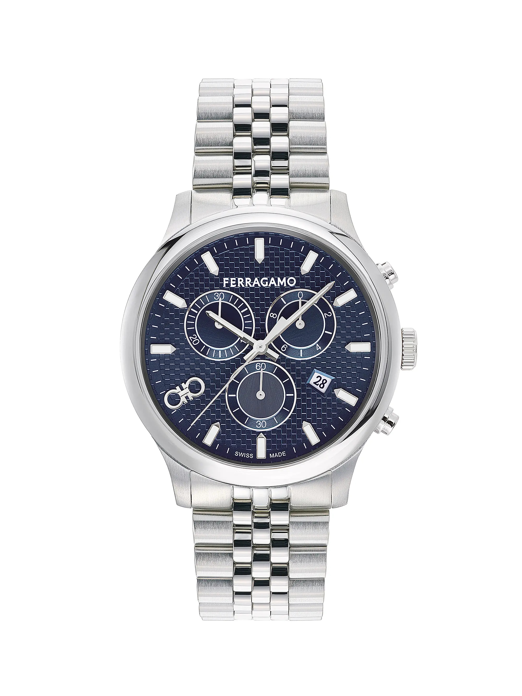 FERRAGAMODuo Chrono Stainless Steel Bracelet Watch/42MM | Saks Fifth Avenue
