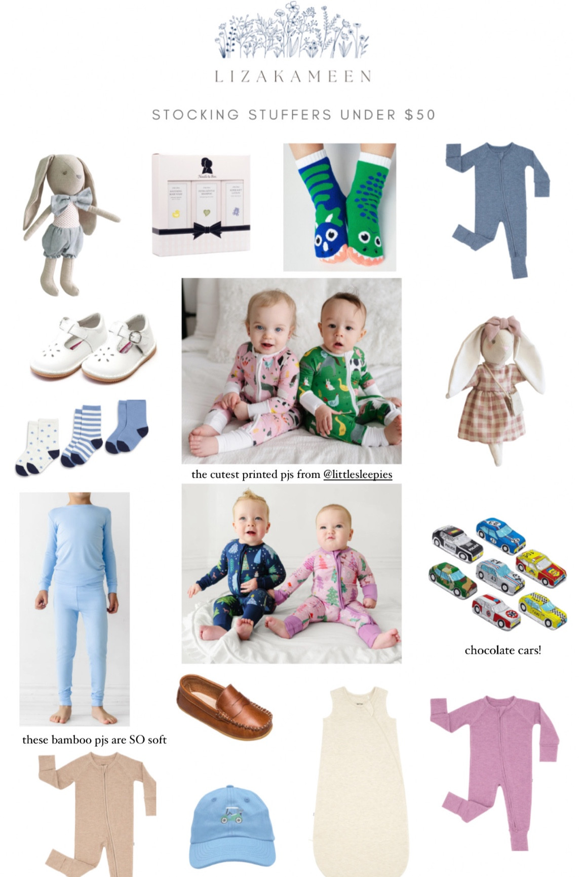 Stocking stuffers under $50! I love filling the kids stockings with things that they actually need, PJs and cute socks are always at the top of our list. Add a treat and a lovey and you’re all set! The Little Sleepies zips are some of our favorites and just SO soft! Love the variety of pattern and solid and neutral options.

#ltkgiftguide #ltkstockingstuffers #ltkholiday #ad #littlesleepies #ltkunder50

#LTKkids #LTKGiftGuide #LTKfindsunder50