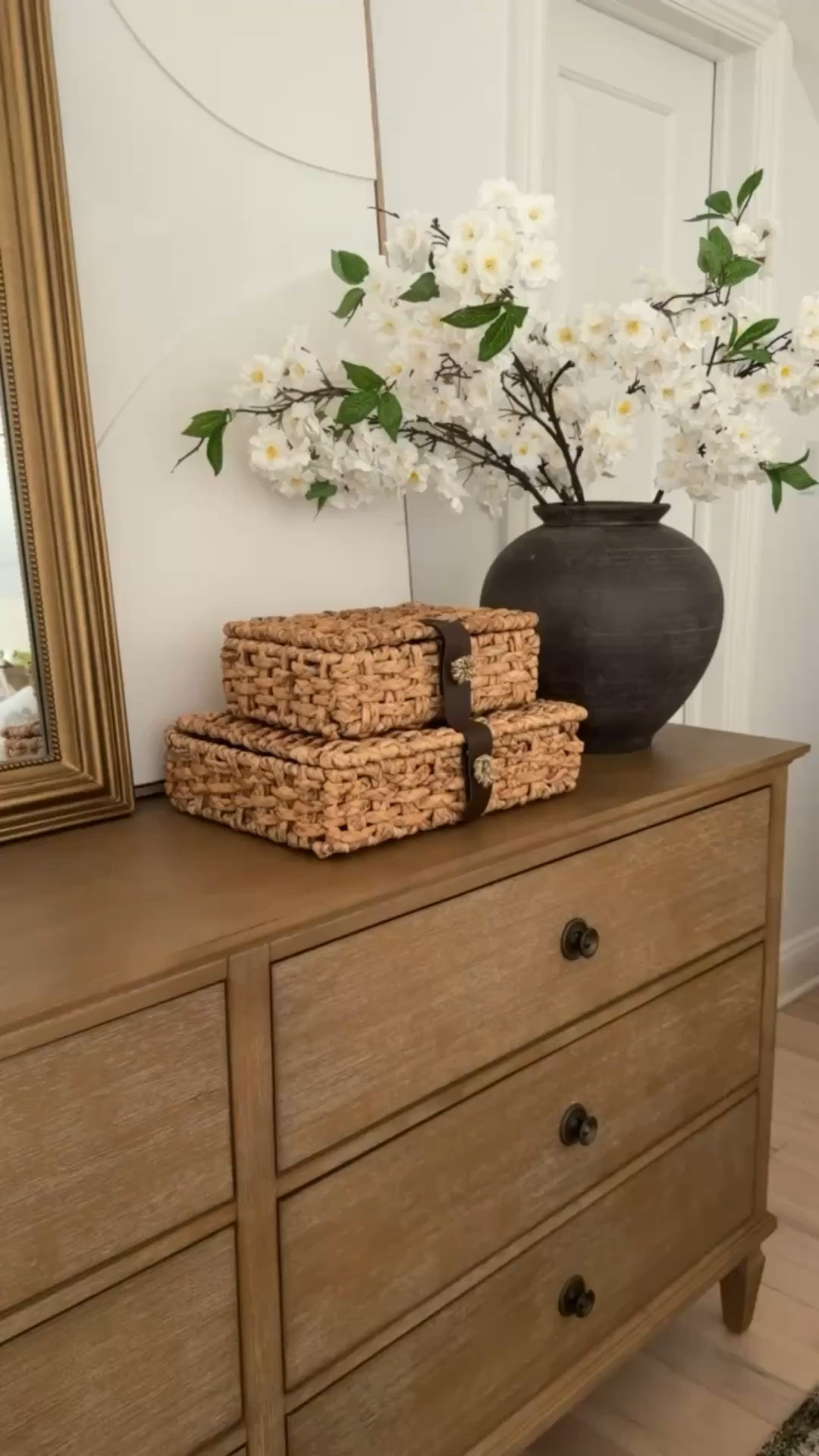 stacking woven baskets is one of my favorite easy styling tricks for making a space feel instantly warmer and more layered 🤎✨

they add the prettiest natural texture while still keeping everything neutral, cozy, and elevated. I love decor pieces that are both functional and beautiful because they make a home feel intentional without trying too hard. 🌿

it’s those simple little details that give a space that designer-inspired feel everyone is always asking about. 😍

#basketdecor #neutralhome #modernorganic #homestyling #designerlookforless #dresserdecor #cozyhome #homedecor #LTKHome #LTKSeasonal #LTKSaleAlert

#LTKHome #LTKSaleAlert