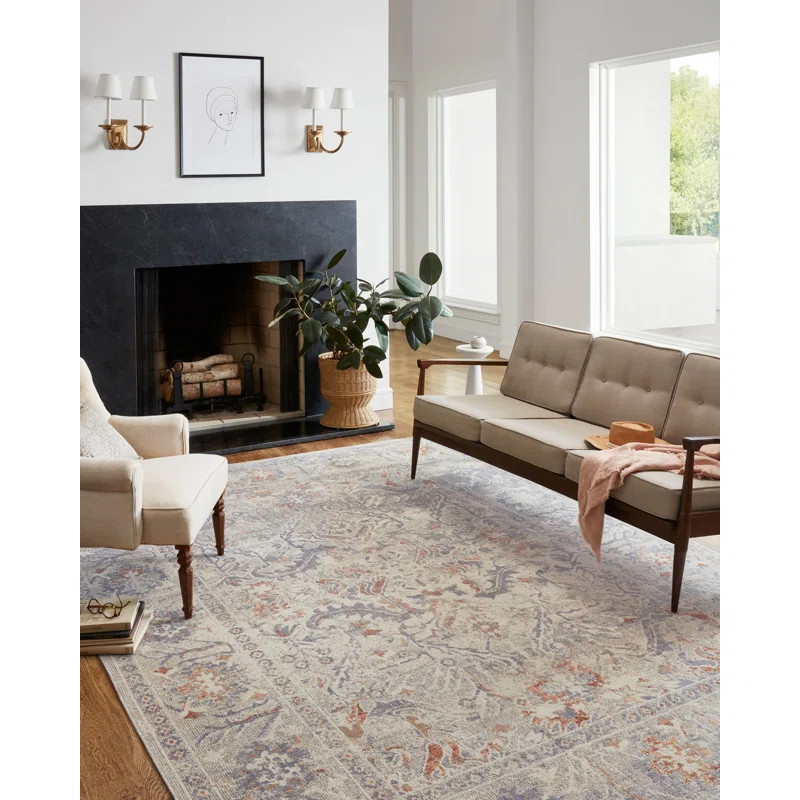 Rosemarie Oatmeal/Lavender Rug | Wayfair North America