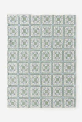 Demitria Cotton Woven Floral Throw | Anthropologie (US)