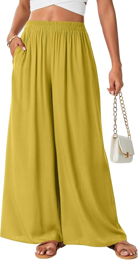 Women's Wide Leg High Waist Palazzo Pants | Amazon (US)