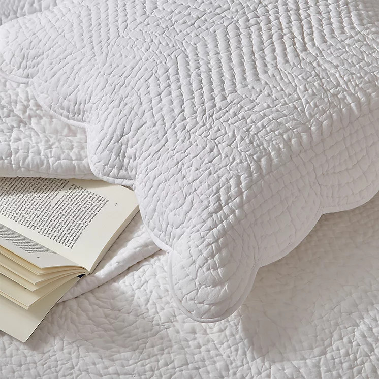 Milfield Scallop Edge Cushion Cover | The White Company (UK)