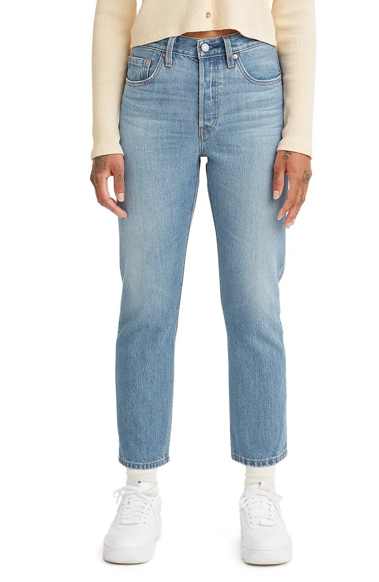 501® High Waist Crop Straight Leg Jeans | Nordstrom | Nordstrom