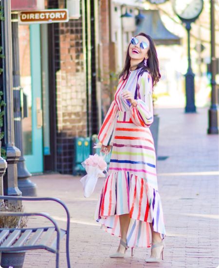 Show-stopping striped dress. 

#LTKVideo #LTKover40