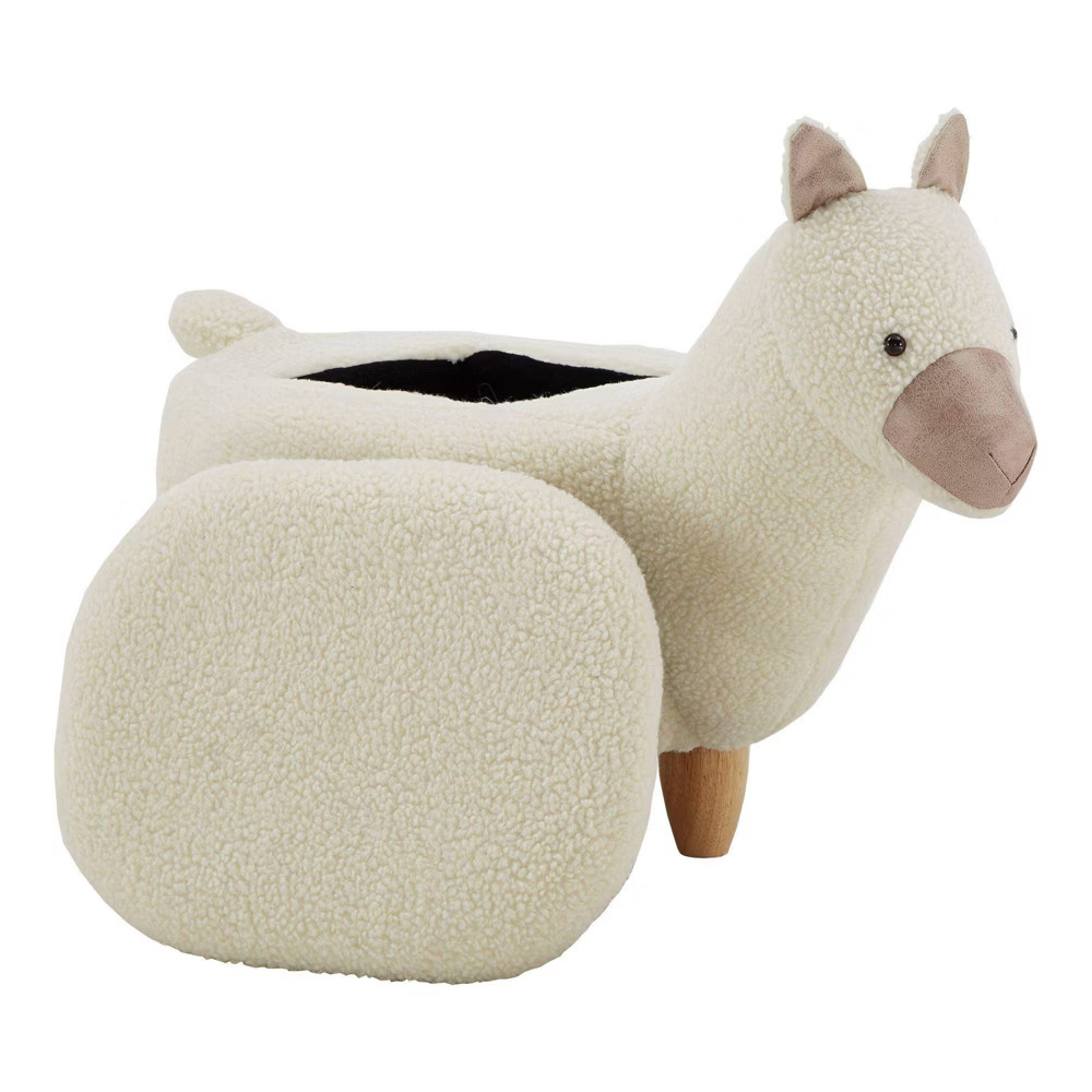 Anders Llama Storage Ottoman White - Inspire Q | Target