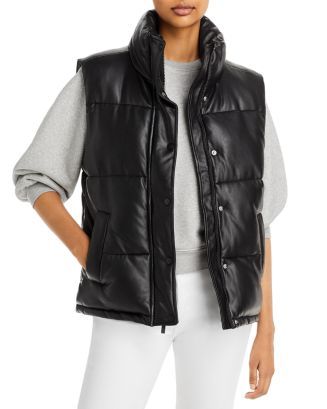 Faux Leather Puffer Vest | Bloomingdale's (US)