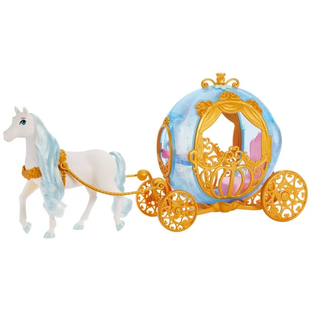Disney Princess Cinderella’s Rolling Carriage & Horse with Brushable Mane & Tail | Walmart (US)
