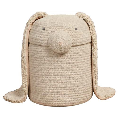 Lorena Canals Rita the Rabbit Modern Classic Natural Cotton Kids Basket | Kathy Kuo Home