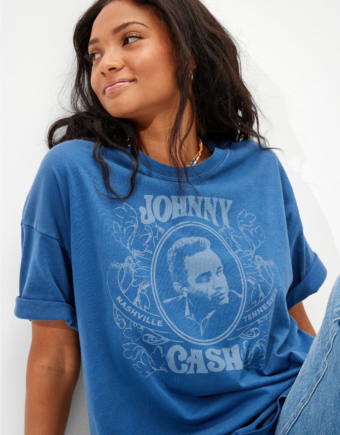 AE Oversized Johnny Cash Graphic T-Shirt | American Eagle Outfitters (US & CA)