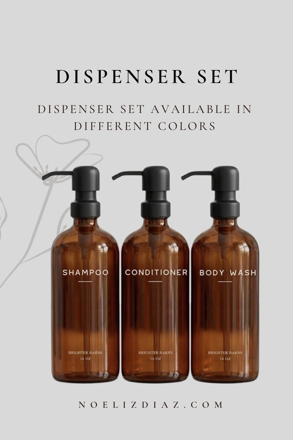 Timeless Amber dispenser set! #bathroom #decor #shampoo #lotion #conditioner

#LTKHome #LTKmorningroutine #LTKdayinmylife