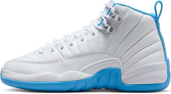 Kids Air Jordan 12 Retro 'White/University Blue' | Amazon (US)