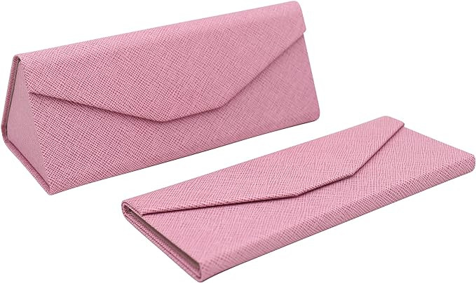 Real Sic Solid Color Eco Leather Magnetic Folding Hard Case for Sunglasses, Eyeglasses, Reading G... | Amazon (US)