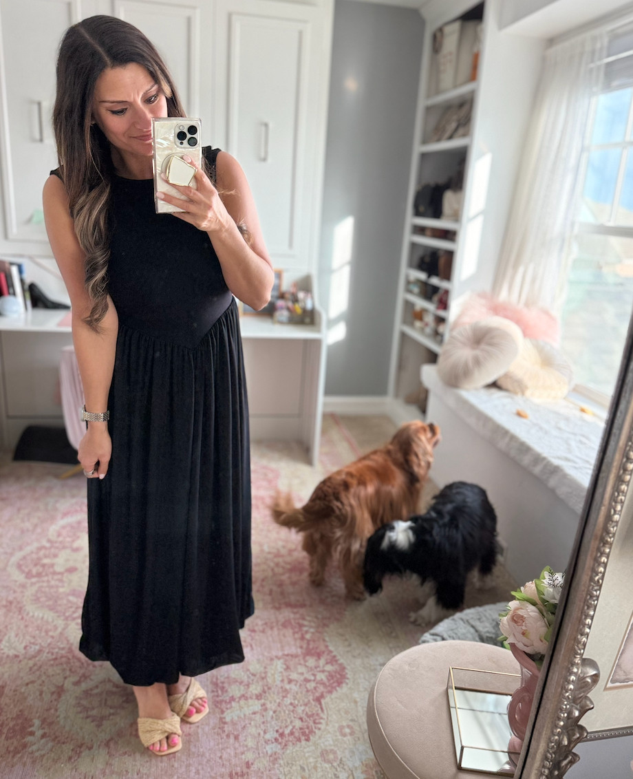 Black dress for spring and summer 

 