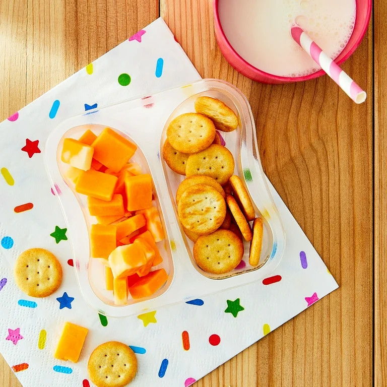 Great Value Craveable Combos Mild Cheddar & Colby Jack Cheeses with Crackers, 1.5 oz, 3 Count | Walmart (US)