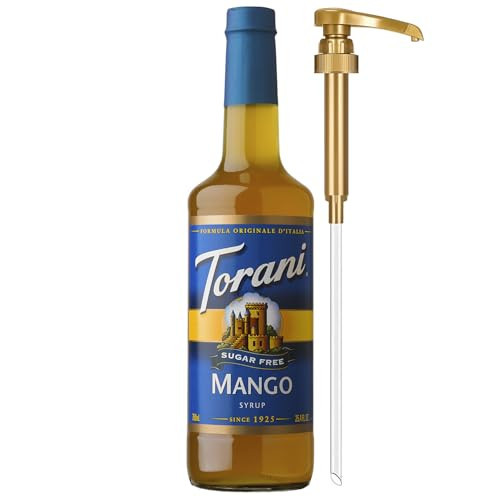 Torani Sugar Free Syrup, Mango Flavored Syrup for Drinks, Zero Calorie, Glass Bottle with Pump Included, 25.4 Fl Oz | Amazon (US)