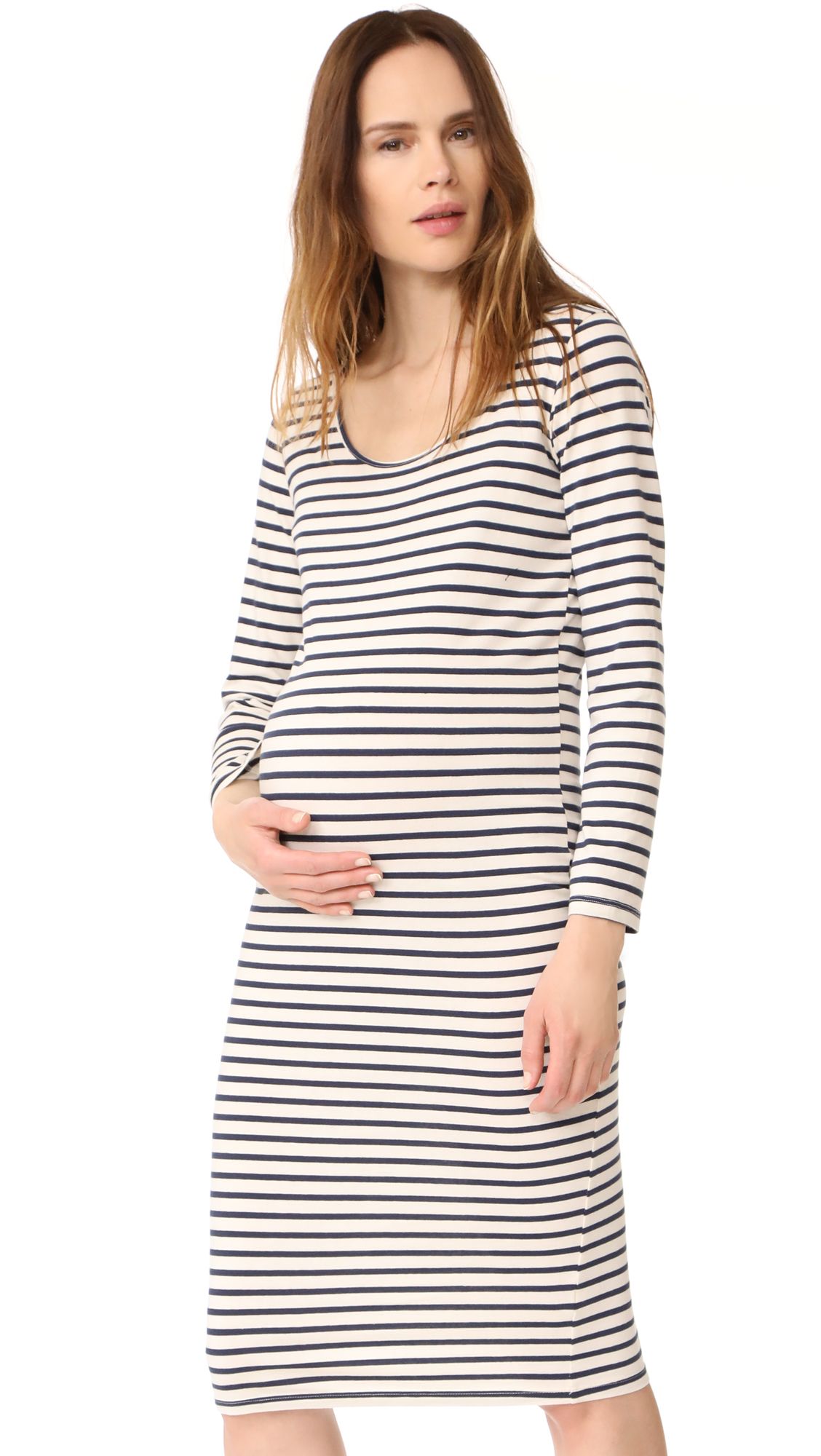 Maternity Stripe Long Sleeve Dress | Shopbop