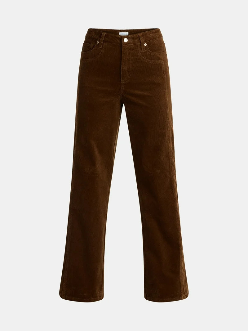 Time and Tru Women's and Women's Plus Corduroy Seamed Wide Leg Pants, 31" Inseam, Sizes 2-22 | Walmart (US)