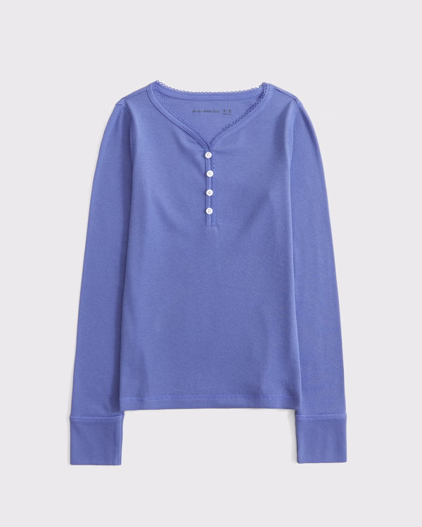 girls long-sleeve henley tee | girls tops | Abercrombie.com | Abercrombie & Fitch (US)