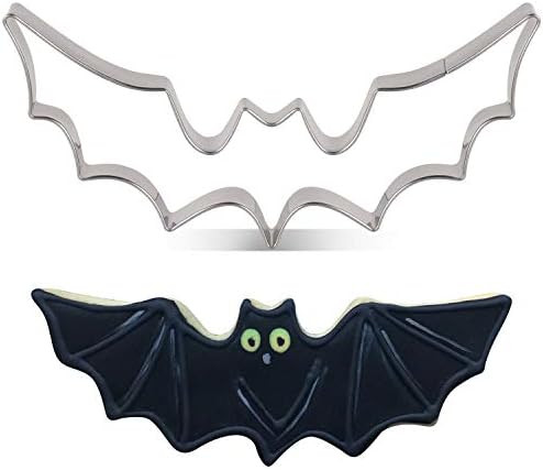 LILIAO Bat Cookie Cutter for Halloween - 4.9 x 2.1 inches - Stainless Steel | Amazon (US)