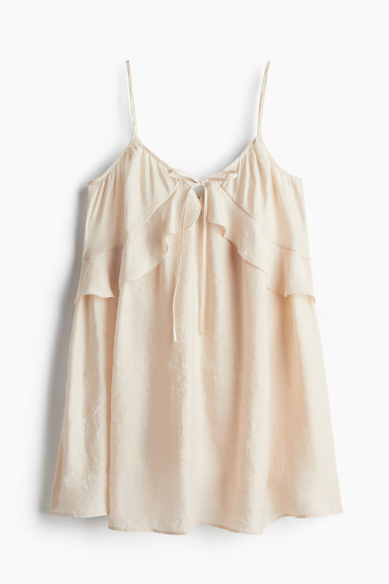Modal-blend Flounce-trimmed Dress | H&M (US + CA)