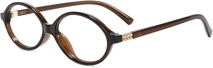 Slocyclub Fashion Oval Blue Light Blocking Glasses for Women Men Vintage Oval Small Frame Eyeglas... | Amazon (US)