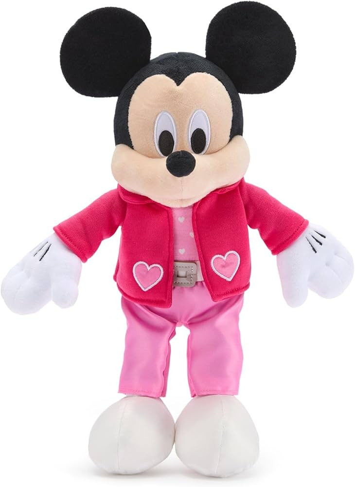 Disney Store Official Mickey Mouse Plushie in Retro Leisure Suit with Embroidered Details - Valen... | Amazon (US)