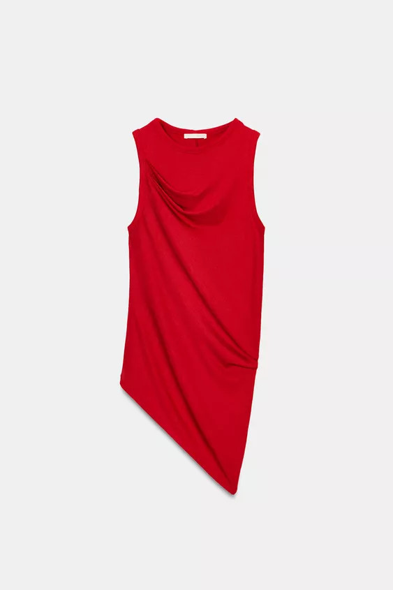 DRAPED SLEEVELESS TOP | Zara US