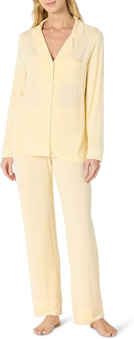 Amazon Essentials x Sofia Grainge Women's Stretch Modal Long-Sleeve Button-Front Top and Full-Len... | Amazon (US)
