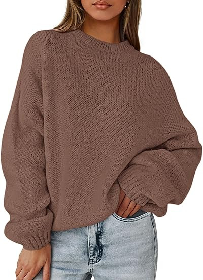 PRETTYGARDEN Women's Fall Oversized Sweaters Dressy Casual Long Sleeve Chunky Knit Winter Pullove... | Amazon (US)