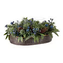 20IN Cntrpc Flocked Berry Pinecone Navy | The Container Store